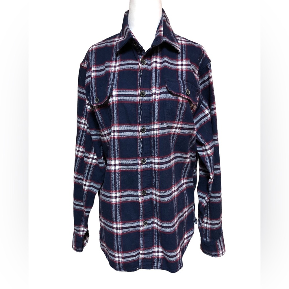 Jachs mens plaid cotton blue